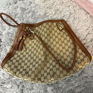 Gucci Beige and Brown Shoulder Bag
